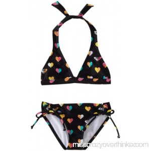 Roxy Little Girls' Shore Halter Swimwear Set New Black B0079AVPJ4